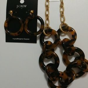 NWT J. Crew Factory Tortoiseshell Jewelry Set